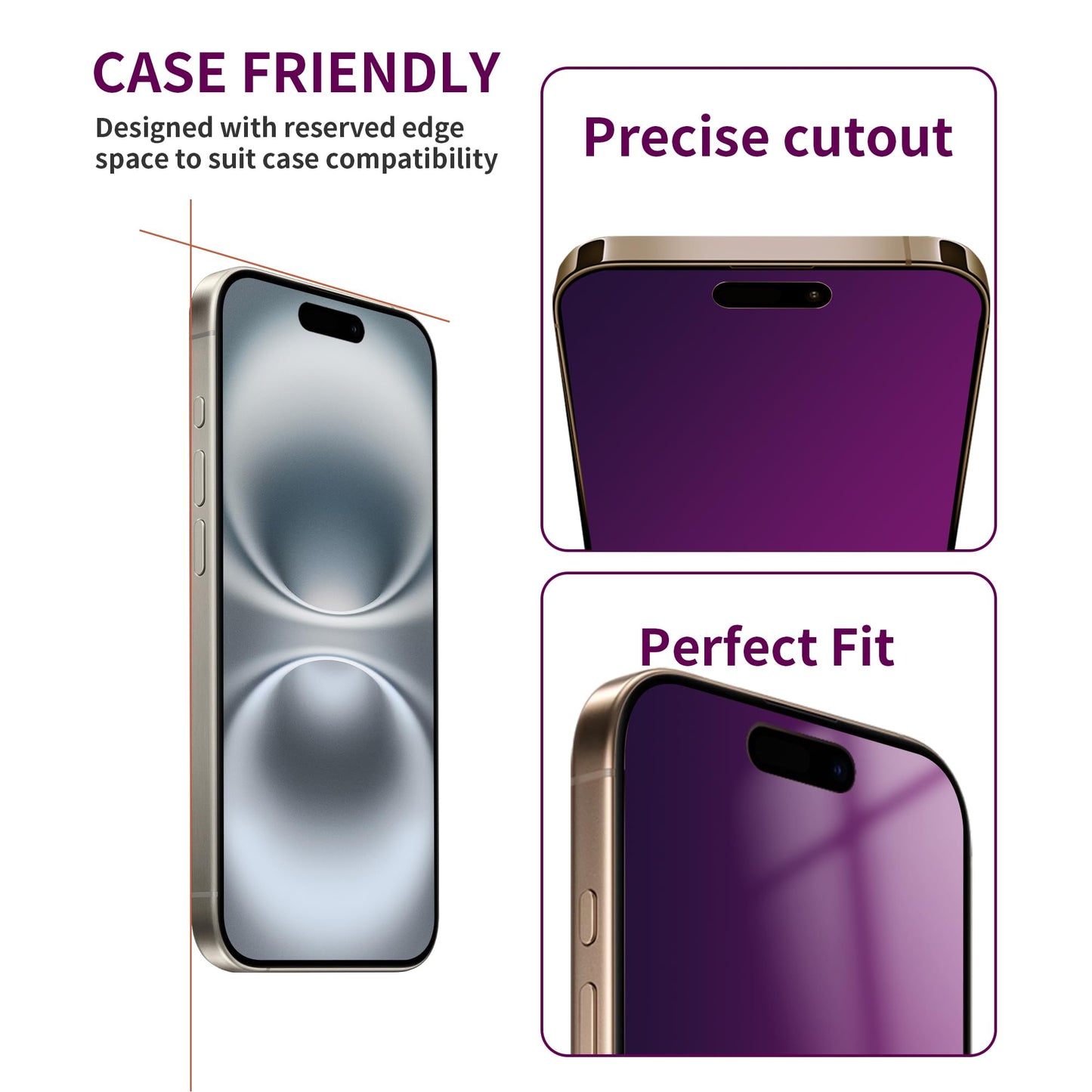 2 Pack Privacy Screen Protector for iPhone 17 Pro Max Tempered Glass 6.9'' Private Saver Anti-Spy Eye Protection Anti-Scratch Full Coverage No Bubble