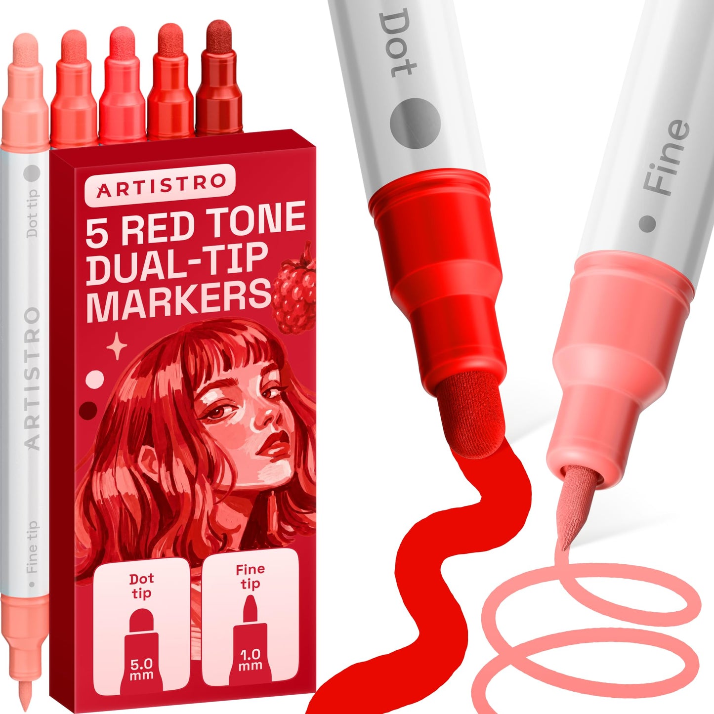 ARTISTRO Dual-Tip Acrylic Paint Marker Pens - Set of 36
