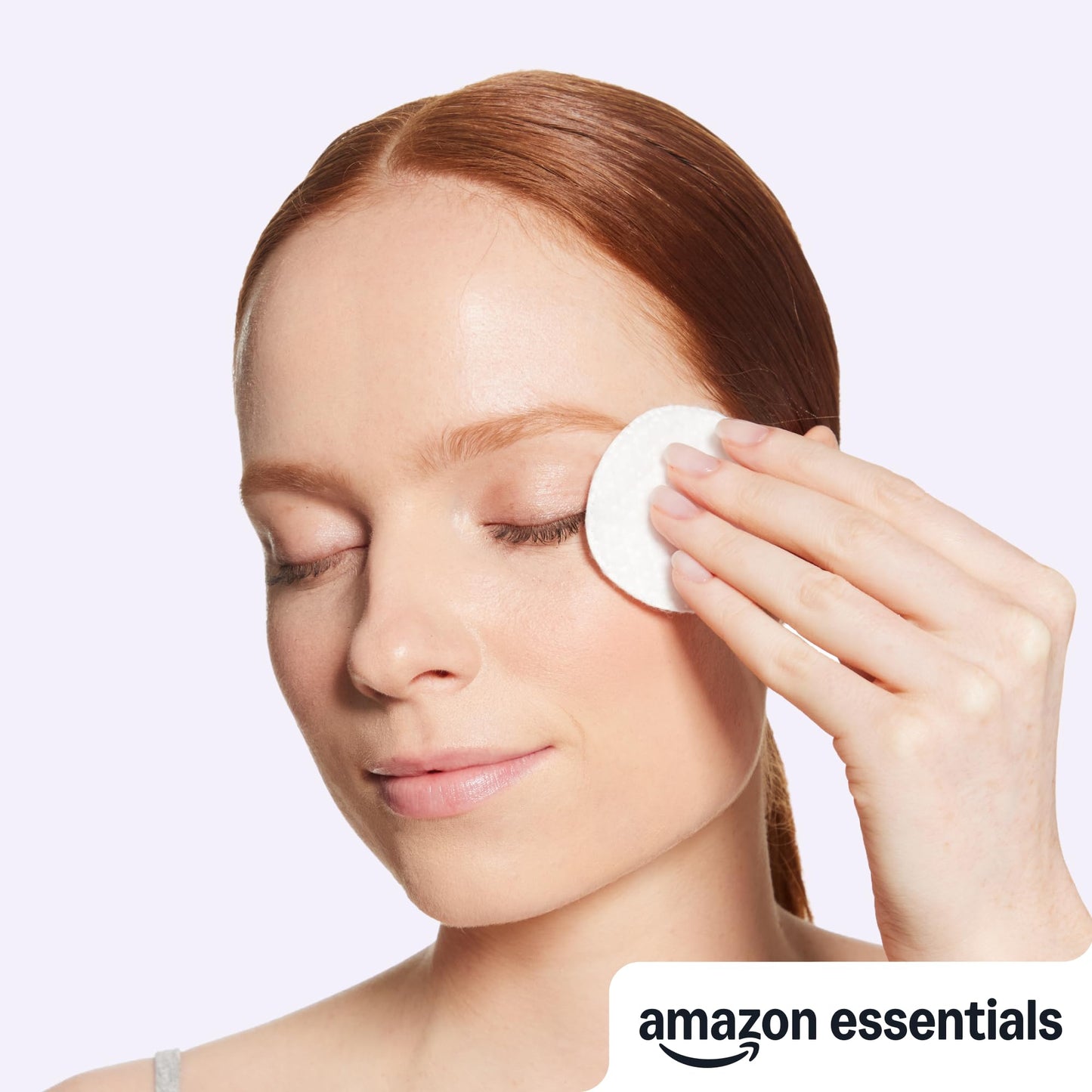 Amazon Basics Hypoallergenic Cotton Rounds for Makeup Removal and Skincare, 100 Count, 1 Pack