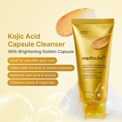 medicube Facial Cleanser Turmeric Capsule Foam Cleanser