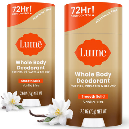 Lume Whole Body Deodorant - Solid Stick - 2.6 oz, 2 pk (Soft Powder)