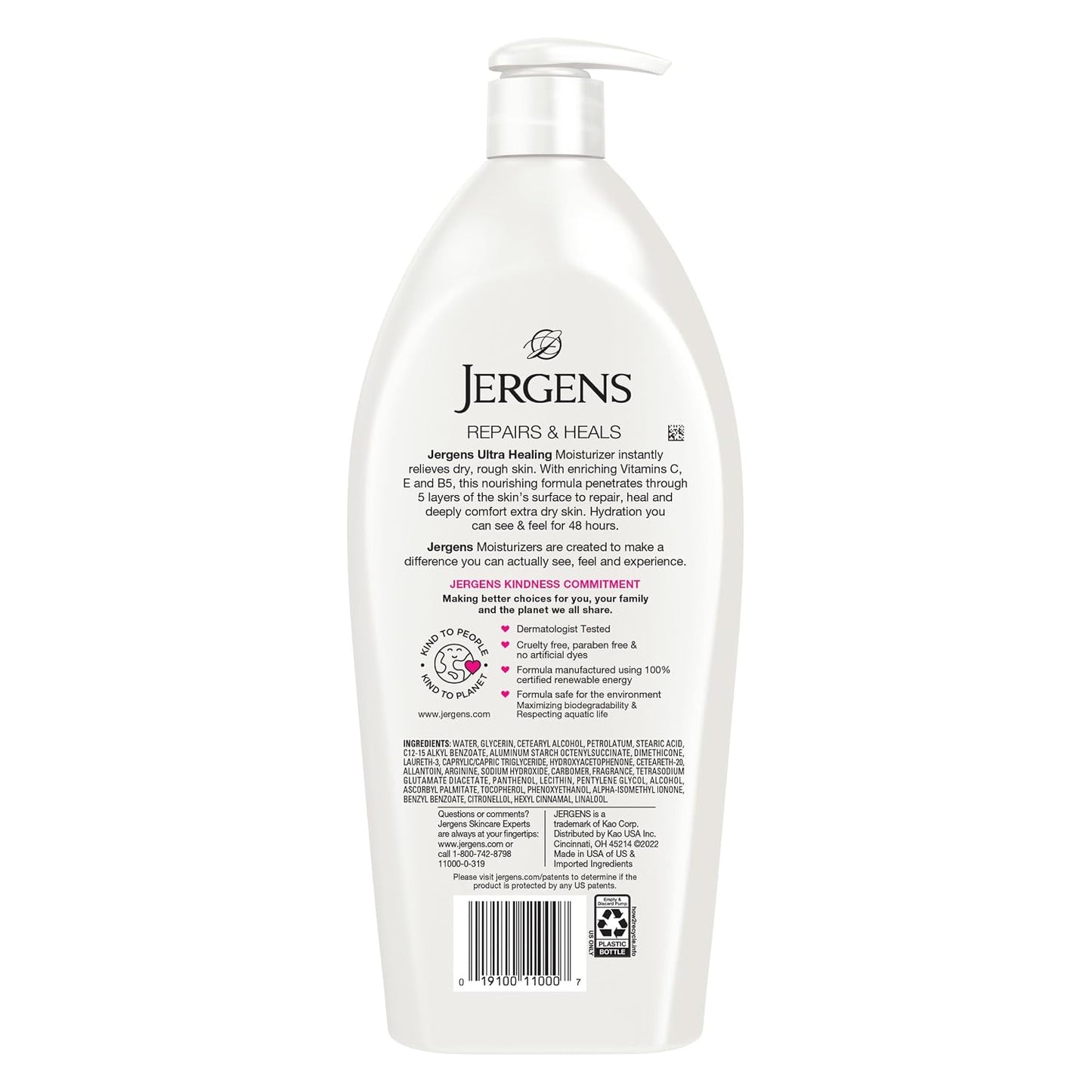 Jergens Ultra Healing Body Lotion, Moisturizer for Dry Skin, 32 fl oz