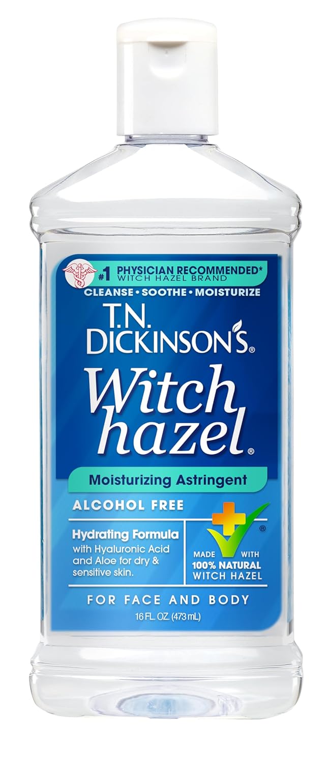 T.N. Dickinson's Witch Hazel Moisturizing Astringent | Alcohol Free | 16 Oz
