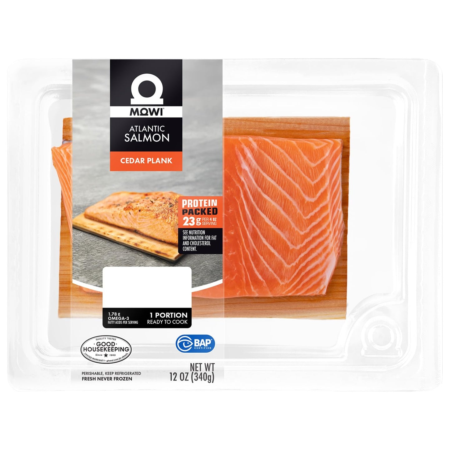 MOWI Atlantic Salmon 12oz, 2 Portions, Fresh Never Frozen