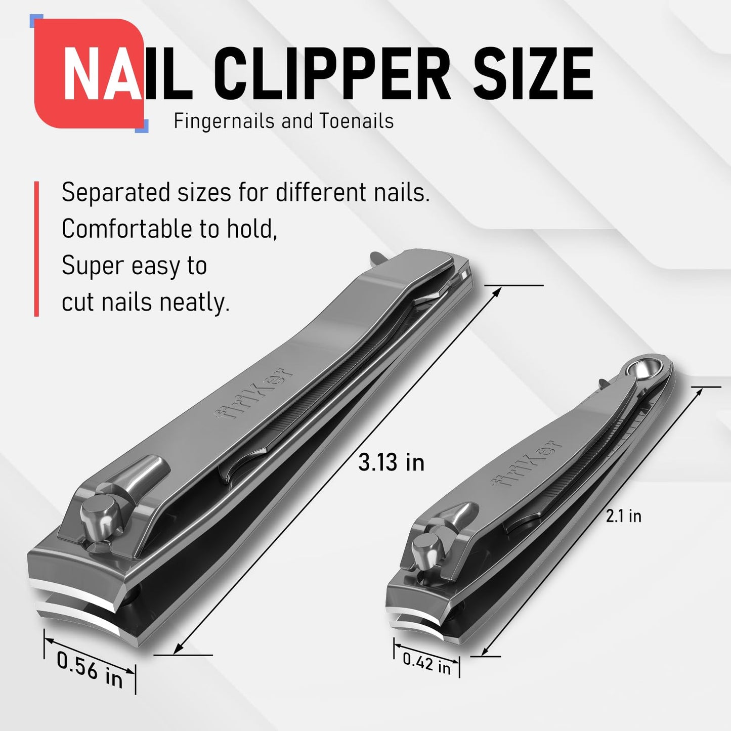 firiKer Nail Clippers with Nail File,Fingernail Clipper,Toe Nail Clippers