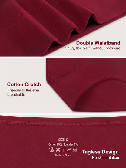 Vevmon Cotton Underwear for Women High Waisted Soft Ladies Panties 5 Pack