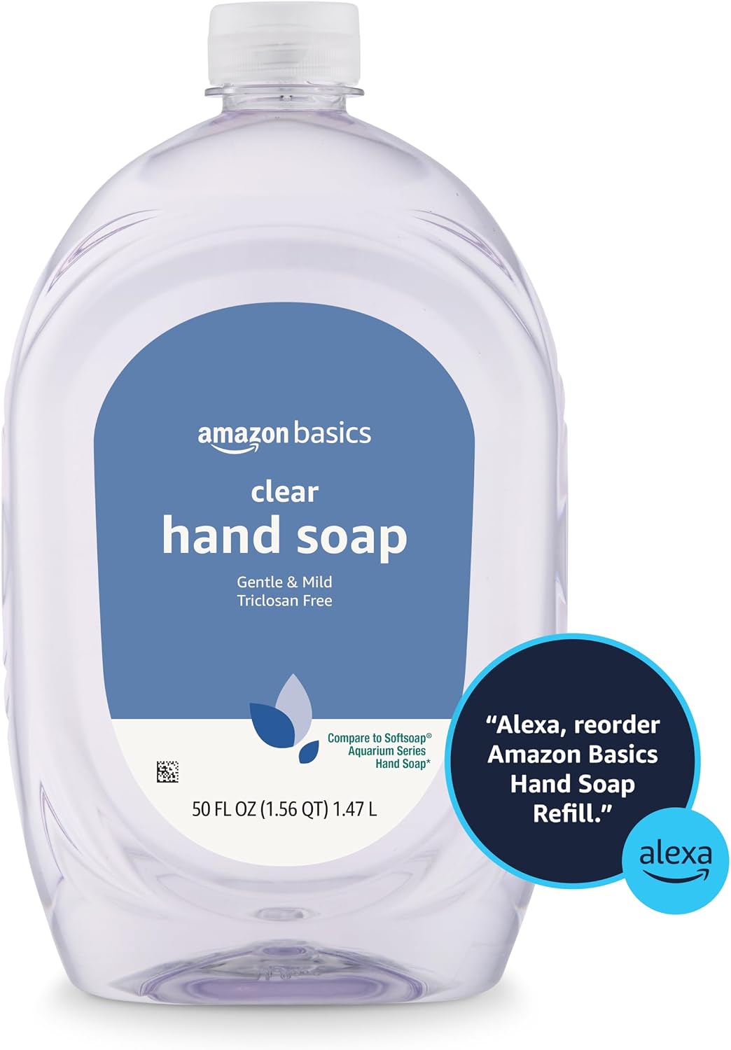 Amazon Basics Liquid Hand Soap Refill, Milk and Honey Scent, Triclosan-Free, pH Balanced, Dermatologist Tested, 50 Fluid Ounces, 2-Pack (Previously Solimo)