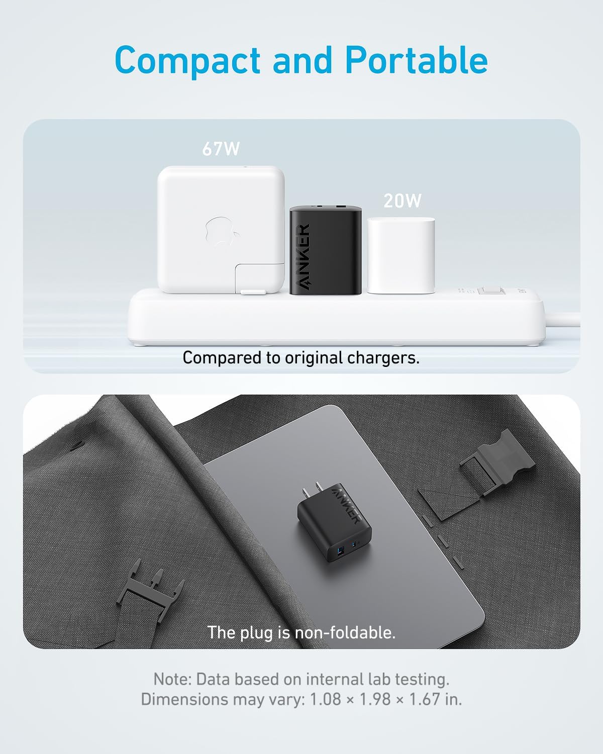 Anker Phone Charger, 20W USB C Charger Block, Type C Charger Fast Charging