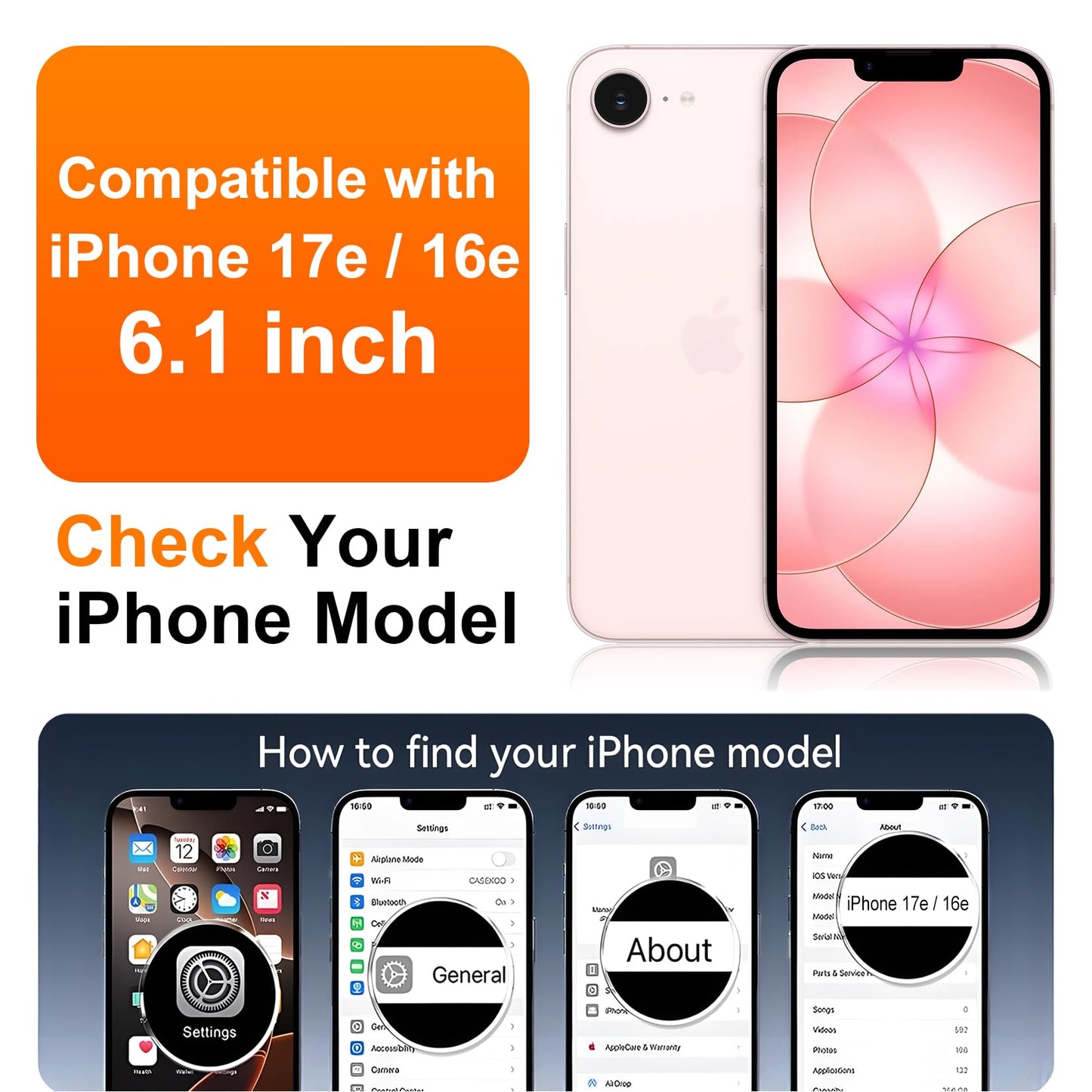 SPIDERCASE Magnetic for iPhone 17 Pro Max Case,with Kickstand,Clear