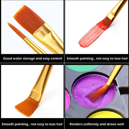 AROIC 10 Pcs Paint Brushes, Acrylic Oil Watercolor Painting Brush Set