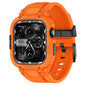 amBand Bands Compatible with Apple Watch 9/8/7/6/5/4 & SE 3/2/1 45mm/44mm Case for Men, M1 Sport Series Rugged Case Protective Cover for iWatch SE3/SE2/6/SE/5/4 44/45 mm Men Black