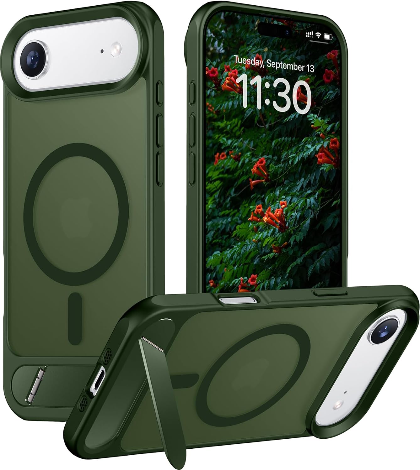 Magnetic Compatible with iPhone 14 Pro Max Case, [Built-in Invisible Kickstand][Compatible with MagSafe] [Military Grade Shockproof] Slim Translucent Matte Phone Case for iPhone 14 Pro Max 6.7"
