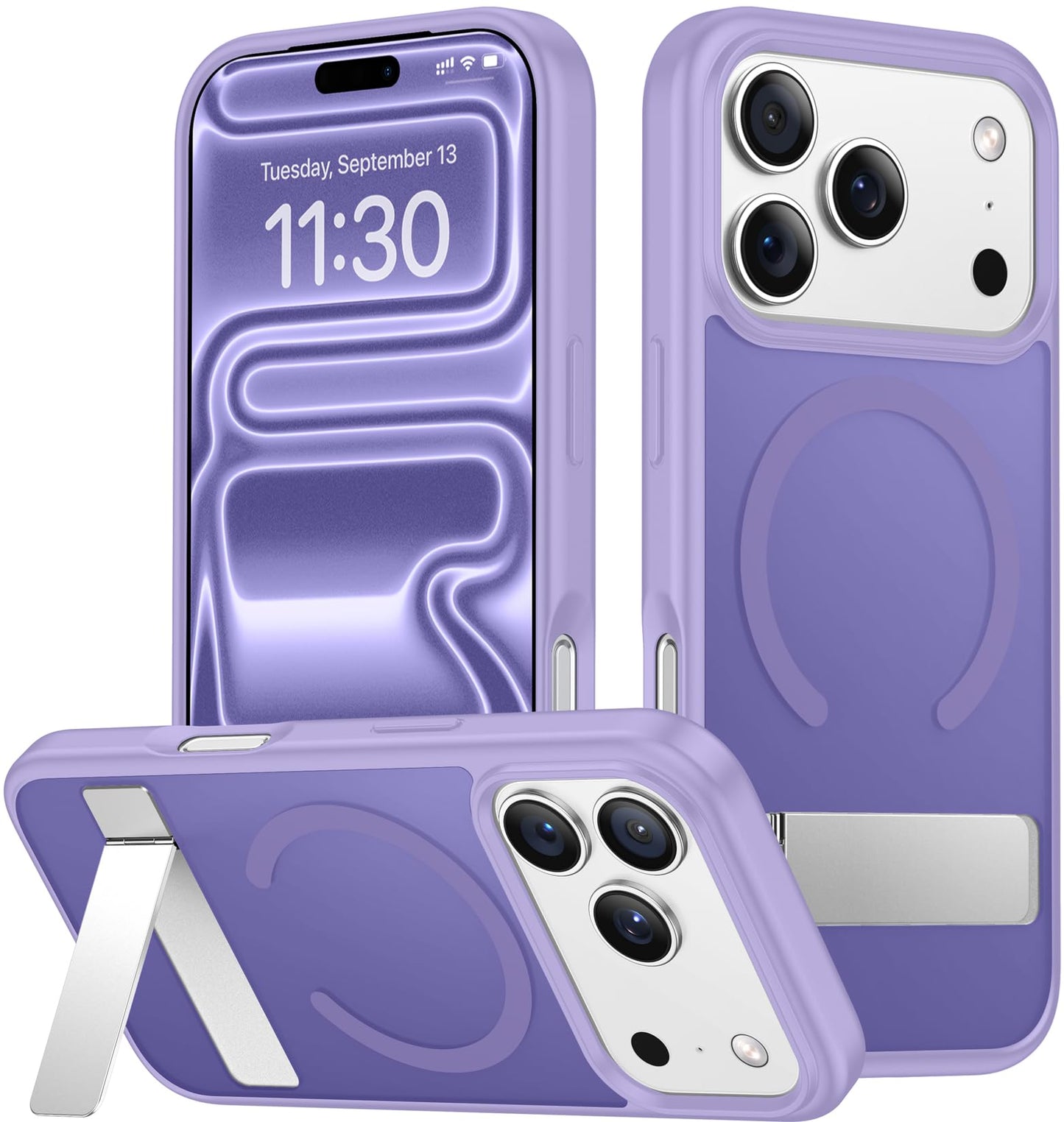 SPIDERCASE Magnetic for iPhone 17 Pro Max Case,with Kickstand,Clear