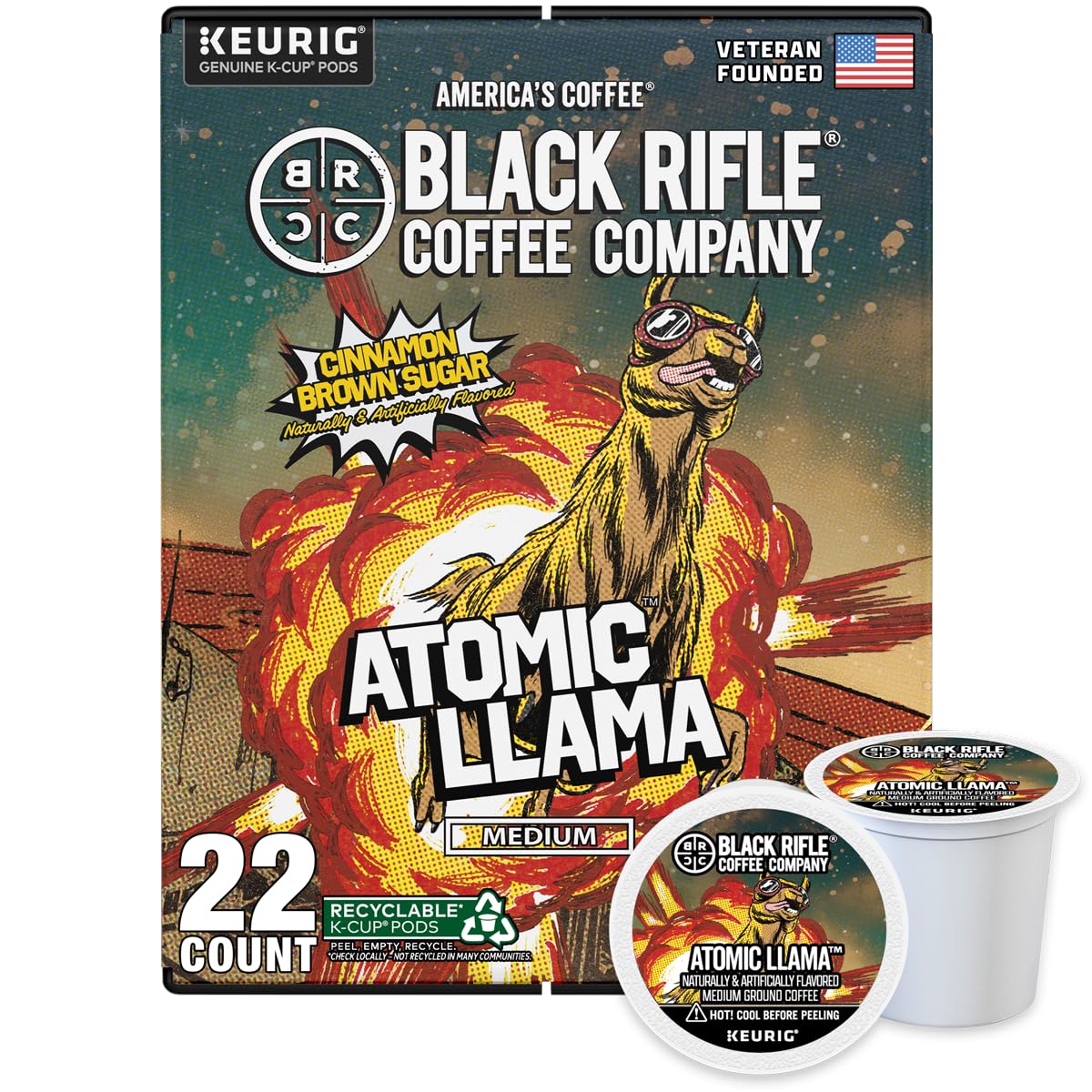 Black Rifle Coffee Medium Roast K Cup Coffee Just Black 32 Count