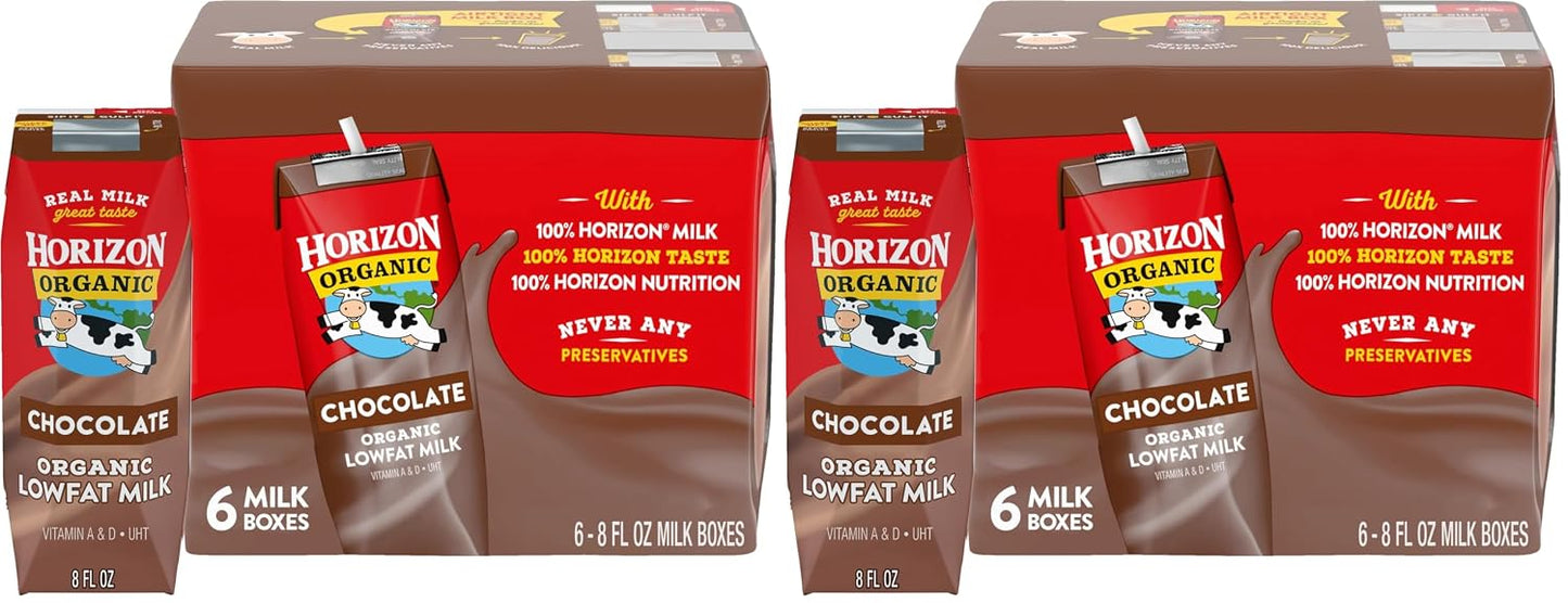 Horizon Organic Shelf Stable Whole Milk Boxes, Pack of 18-8g Protein per Serving