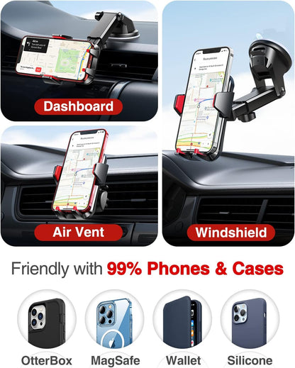 VANMASS【85+LBS Strongest Suction & Military-Grade Ultimate Car Phone Mount