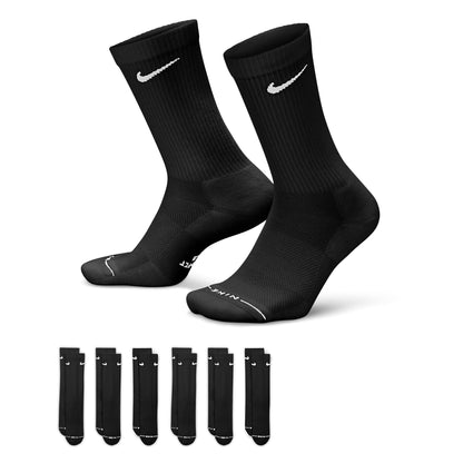 Nike Adult Dri-FIT Everyday Elevated Crew Socks (6-Packs) | Mens and Womens