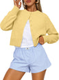 Trendy Queen Cropped Cardigan Sweaters for Women Fall Fashion Clothes 2026
