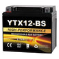 YTX14AH-BS 12V 12Ah Motorcycle Battery, 220CCA Rechargeable Maintenance Free Sealed AGM Battery, Powersport Replacement for ATV, UTV, Scooter