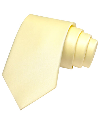 JEMYGINS Solid Color Tie Mens Necktie for Business and Wedding