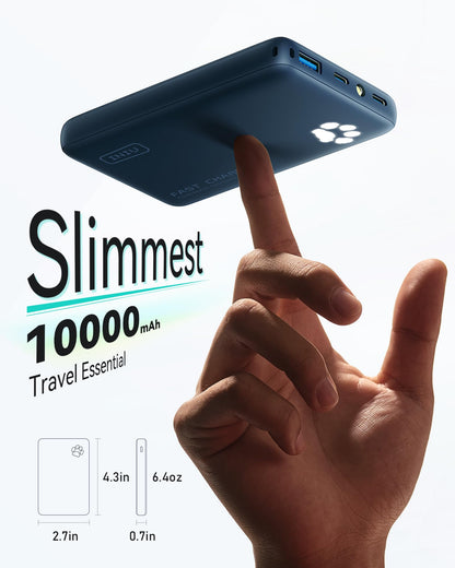INIU 10000mAh 45W Fast Charging Portable Charger, Smaller Travel Power Bank