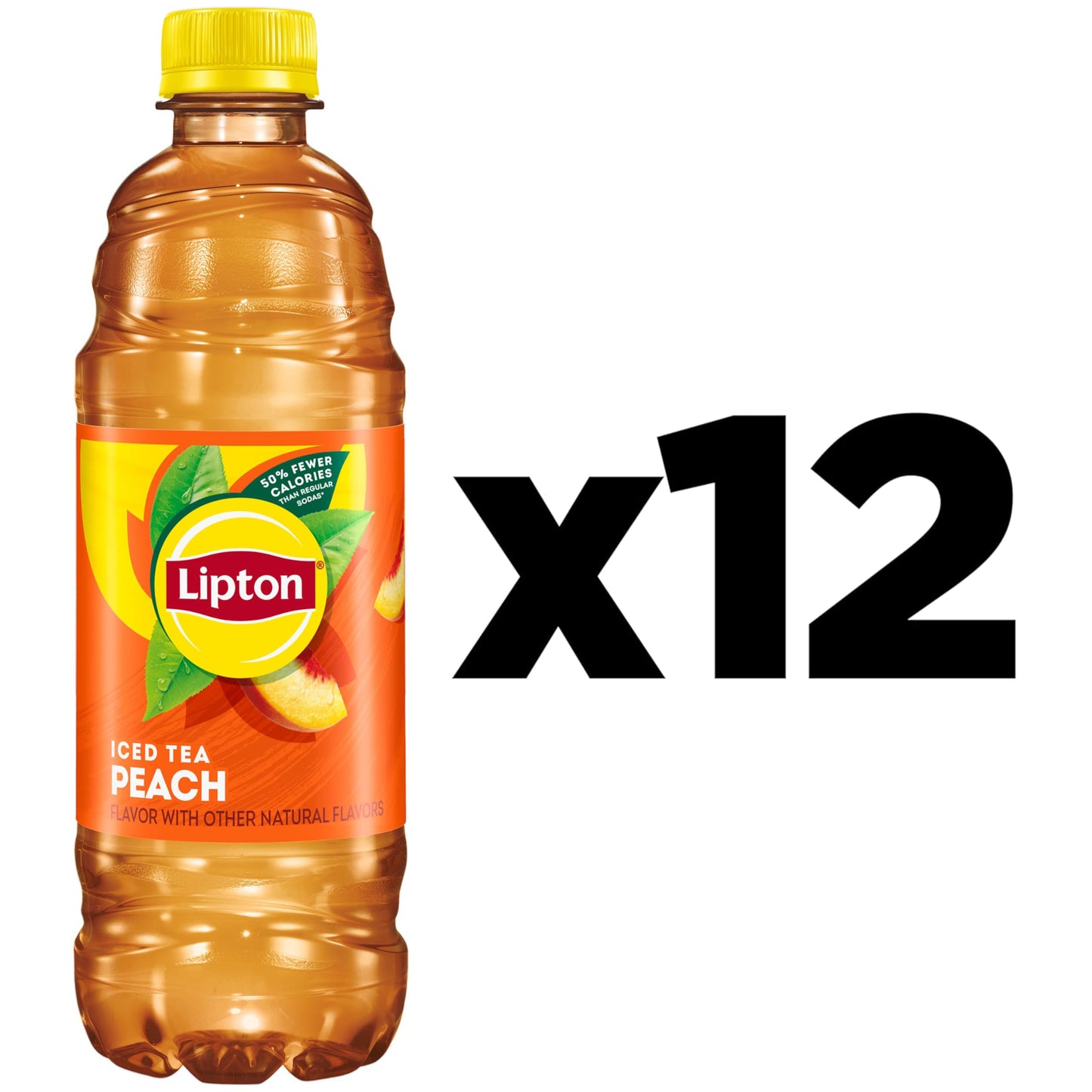 Lipton Iced Tea Lemon, 16.9 Fl Oz Bottles (Pack of 12)