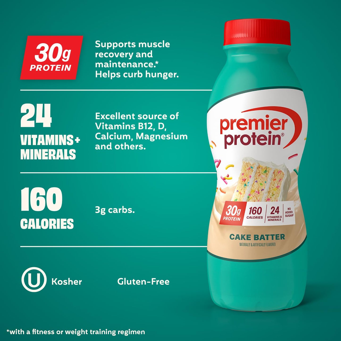 Premier Protein 30g High Protein Shake, Chocolate, 12 Pack