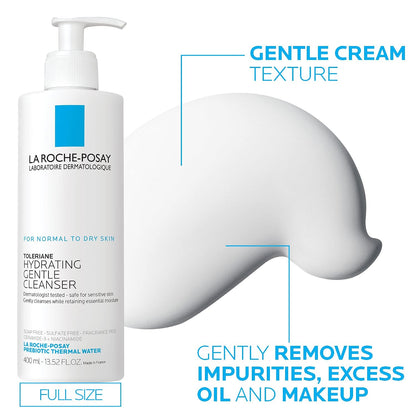 La Roche-Posay Toleriane Hydrating Gentle Facial Cleanser, with Niacinamide