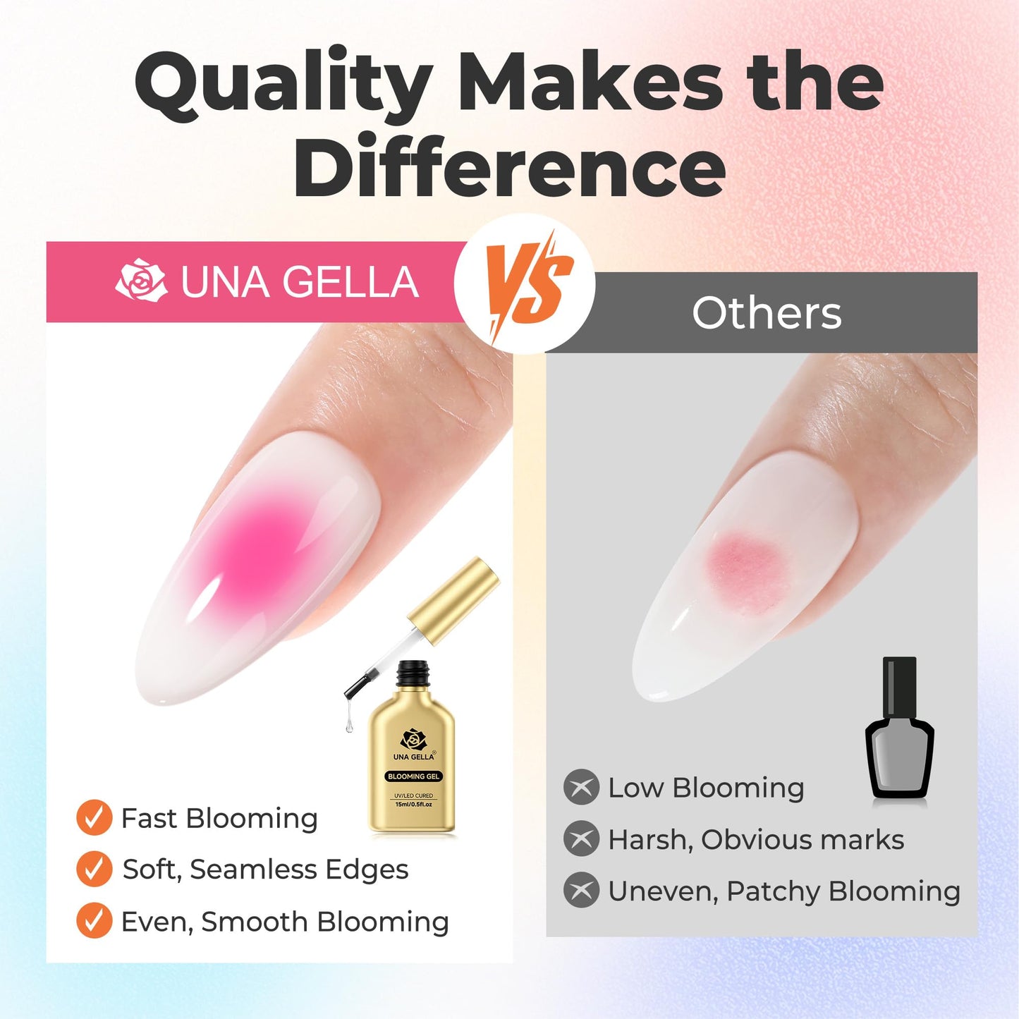 UNA GELLA 15g Nail Glue for Press On Nails with 20ml Nail Glue Remover Kit