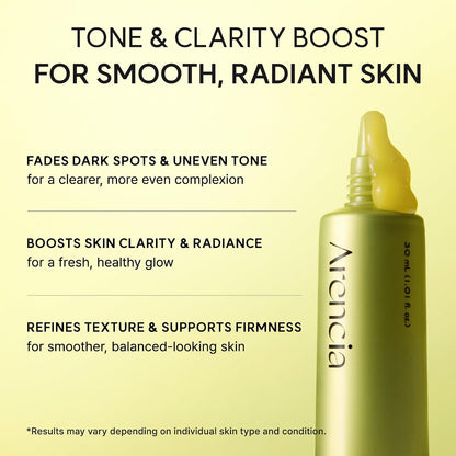 Arencia Vitamin C Booster Shot Serum with Glutathione, Niacinamide and Vitamin E for Dark Spot Care, Fine Lines & Wrinkles, Glass Skin, Korean Skincare 30ml/1.01 fl.oz