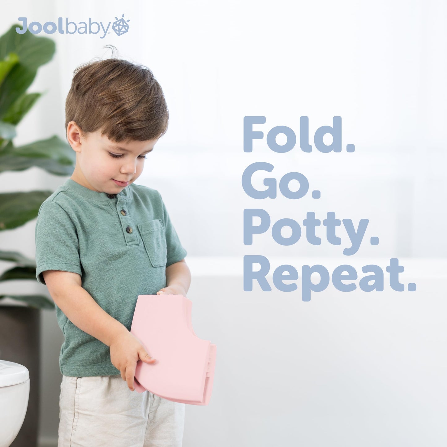 Jool Baby Folding Travel Potty Training Seat – Easy-Remove Pull Tab (Sage)