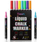 Timart Fine Tip Chalk Markers, Liquid Chalk Pens-8 Pack, 1mm Point