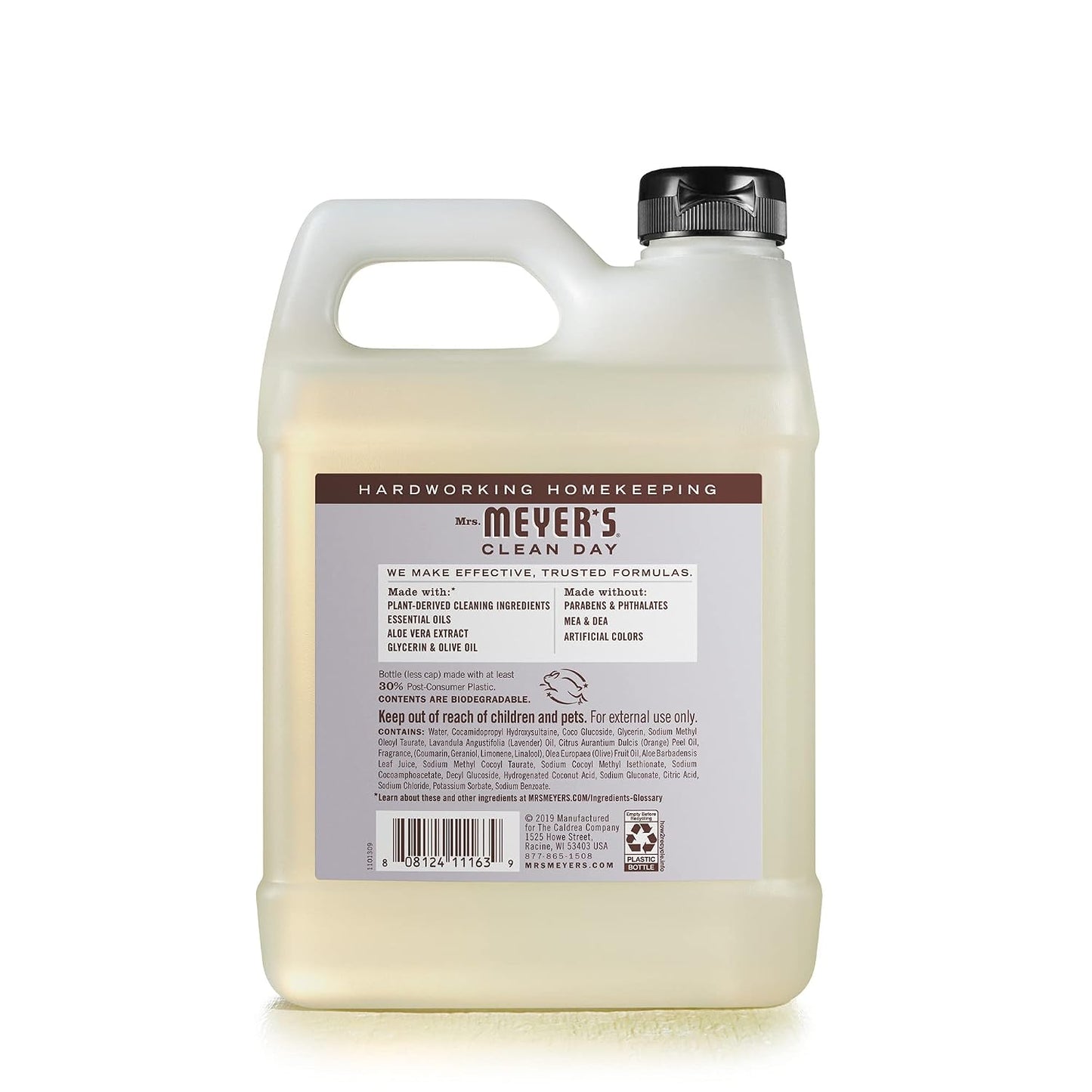 Mrs. Meyer's Clean Day, Hand Soap Refill, Lemon Verbena Scent, 33 Fl Oz