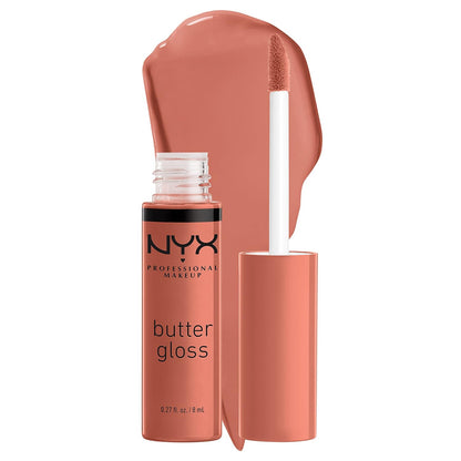 NYX PROFESSIONAL MAKEUP Butter Gloss, Non-Sticky Lip Gloss - Praline (Deep Nude)