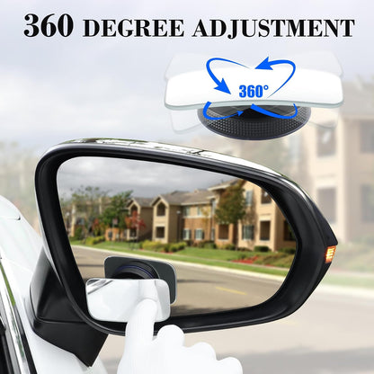 LivTee Blind Spot Car Mirror, HD Glass Frameless Convex Side Mirror Blindspot, Wide Angle Rear View Mirrors for SUVs, Trucks and RVs - Car Accessories