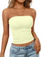 Trendy Queen Women's Strapless Bandeau Crop Top