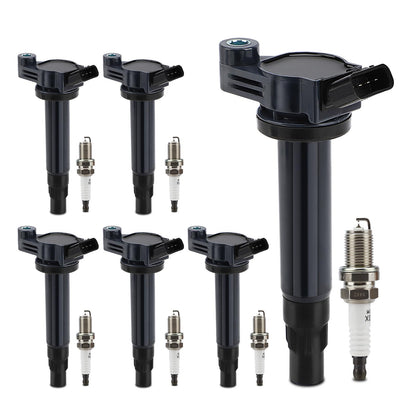 UF667 Ignition Coil & ILZFR6D11 Double Iridium Spark Plug for BMW 2.5-6.0L