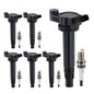 UF667 Ignition Coil & ILZFR6D11 Double Iridium Spark Plug for BMW 2.5-6.0L