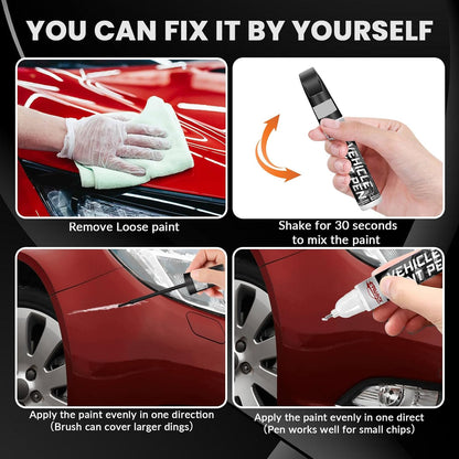 Matte Black Touch Up Paint for Cars, Universal and Color Accurate Automotive Scratch Repair Pen, Lasting Auto Scratch Remover, Quick Drying, Weather Resistant, Easy to Use, Versatile Use