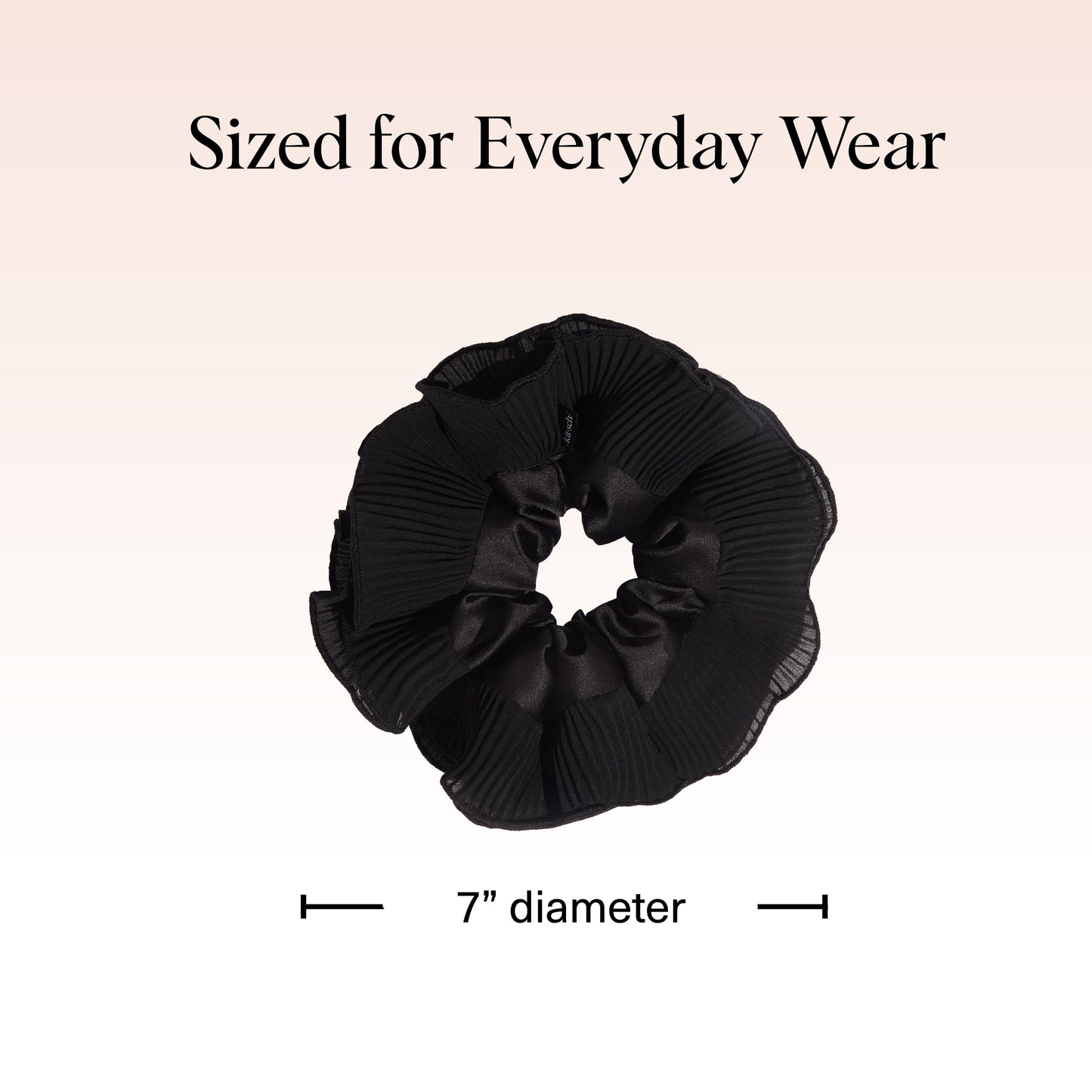 Kitsch Ultra-Petite Satin Scrunchies for Women - Eucalyptus, 6pcs
