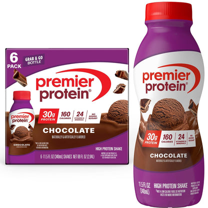 Premier Protein 30g High Protein Shake, Chocolate, 12 Pack
