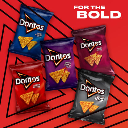 Doritos Flavored Tortilla Chips, Nacho Cheese, 1 Ounce (Pack of 40)
