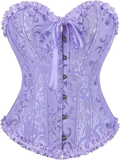 frawirshau Women's Overbust Costume Corset Renaissance Victorian
