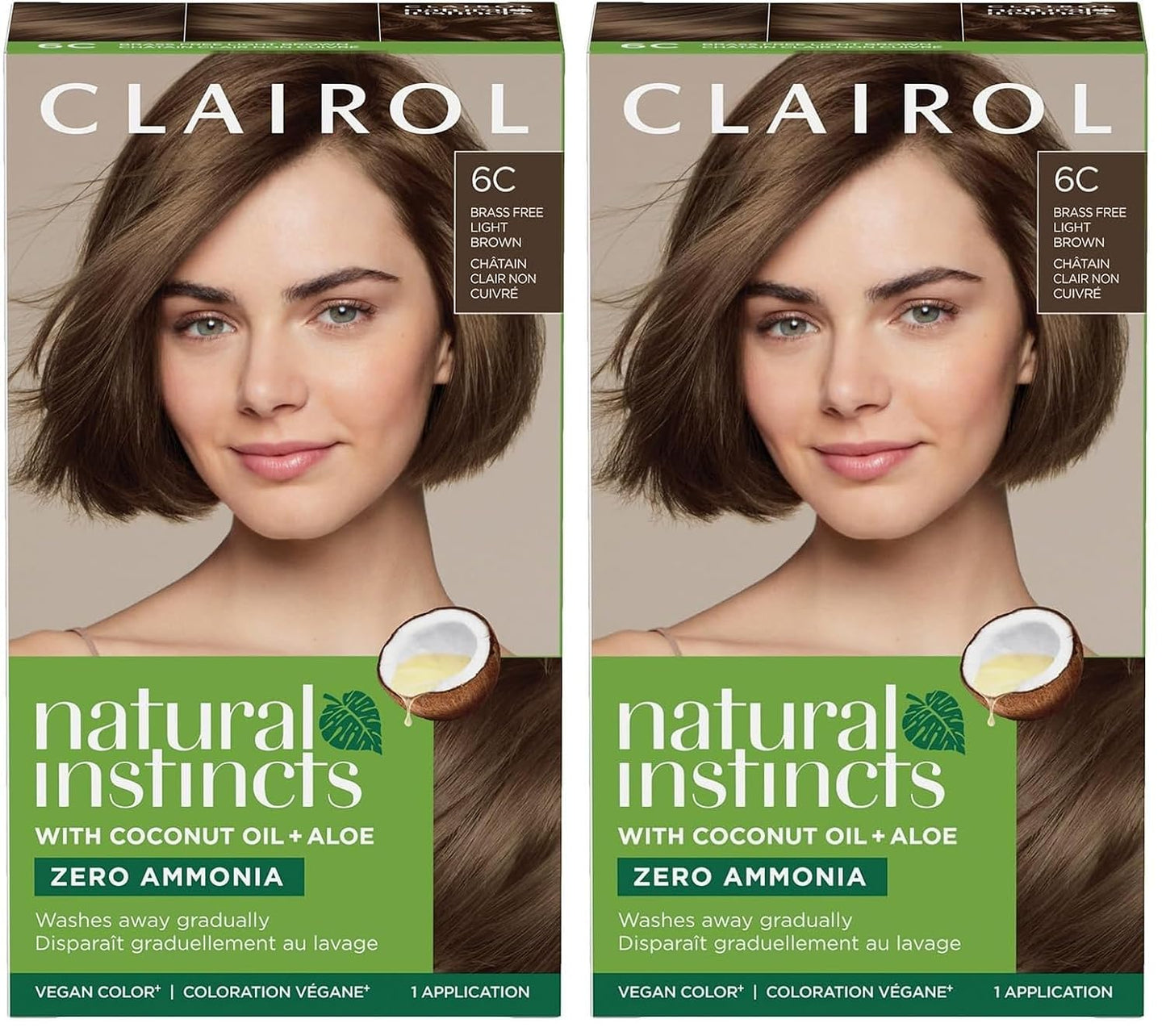 Clairol Natural Instincts Demi-Permanent Hair Dye, 4 Dark Brown | 1 Pack