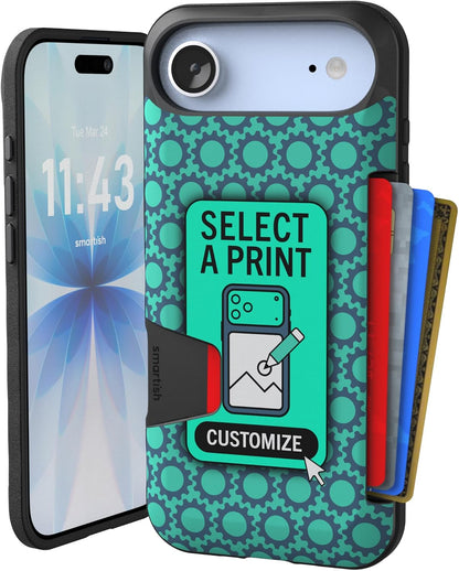 Smartish® iPhone 13 Wallet Case - Wallet Slayer Vol. 1 [Slim + Protective] Credit Card Holder - Drop Tested Hidden Credit Card Slot Cover for Apple iPhone 13 - Black Tie Affair