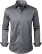J.VER Men's Dress Shirts Solid Long Sleeve Stretch Wrinkle-Free Formal Shirt Business Casual Button Down Shirts