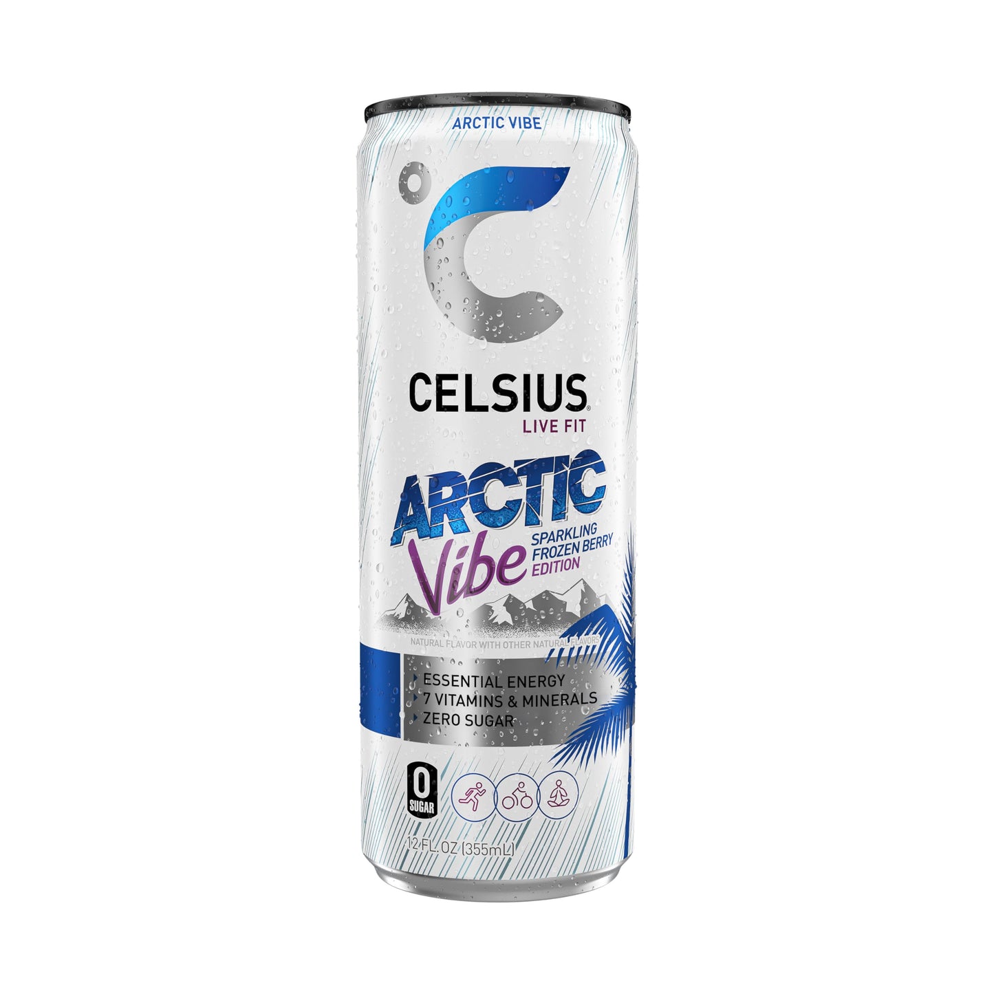 CELSIUS Sparkling Tropical Vibe, Functional Essential Energy Drink 12 Fl Oz (Pack of 12)