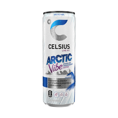 CELSIUS Sparkling Tropical Vibe, Functional Essential Energy Drink 12 Fl Oz (Pack of 12)
