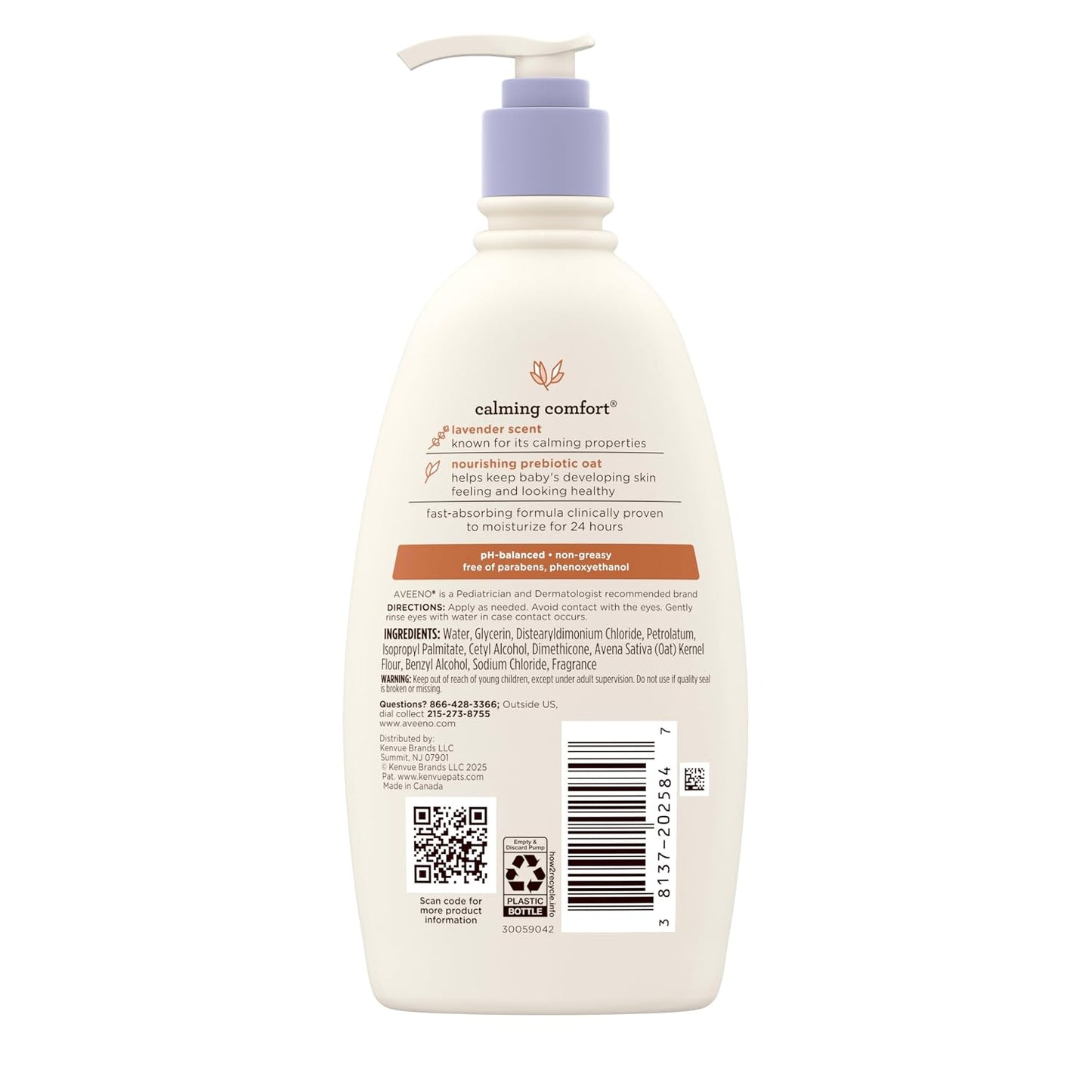 Aveeno Baby Calming Comfort Moisturizing Body Lotion, 18 fl. oz