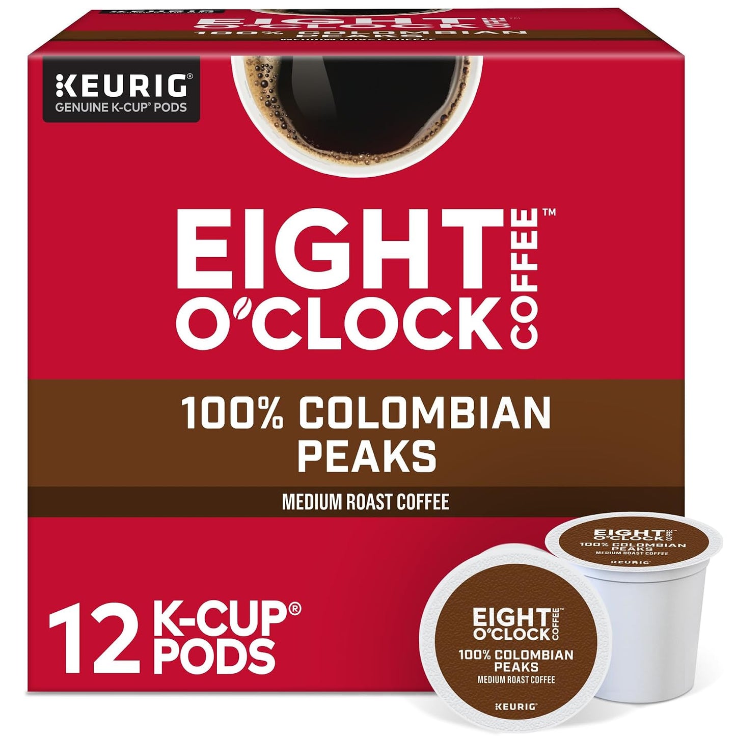 Eight O'Clock Coffee Hazelnut, Single-Serve Keurig K-Cup Pods, Flavored Medium Roast Coffee Pods, 96 Count